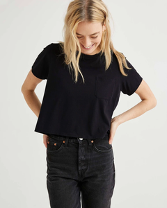 Boxy Crop Tee - Black