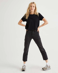 Boxy Crop Tee - Black