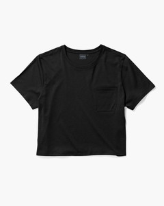 Boxy Crop Tee - Black