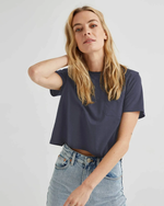 Load image into Gallery viewer, Boxy Crop Tee - Blue Nights
