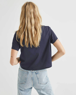 Load image into Gallery viewer, Boxy Crop Tee - Blue Nights
