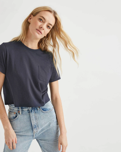 Boxy Crop Tee - Blue Nights