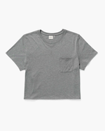 Load image into Gallery viewer, Boxy Crop Tee - Heather Grey
