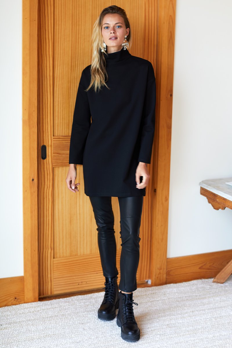 Edie Dress - Black Ponte