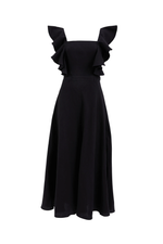 Load image into Gallery viewer, Portia Black Linen Maxi
