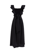 Load image into Gallery viewer, Portia Black Linen Maxi
