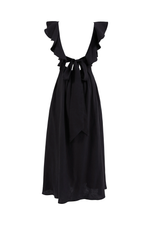 Load image into Gallery viewer, Portia Black Linen Maxi
