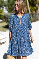 Load image into Gallery viewer, Puff Isla Dress - Marguerite Blue
