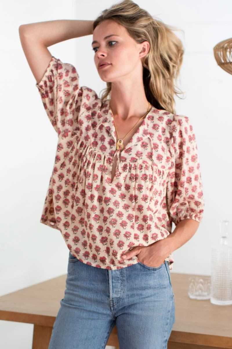 Puff Isla Top - Alma Print