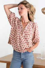 Load image into Gallery viewer, Puff Isla Top - Alma Print
