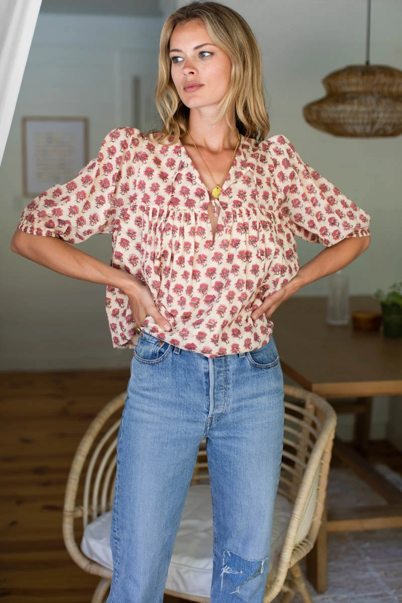 Puff Isla Top - Alma Print