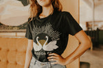 Load image into Gallery viewer, Twin Swans T-Shirt - Smoke
