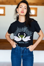 Load image into Gallery viewer, Twin Swans T-Shirt - Smoke
